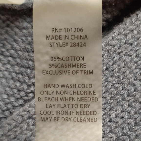 Soft Surroundings Gray Tunic Cotton/Cashmere blend. Size S/M - Picture 5 of 9